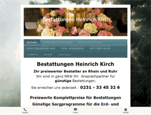 Tablet Screenshot of bestattungen-heinrich-kirch.de